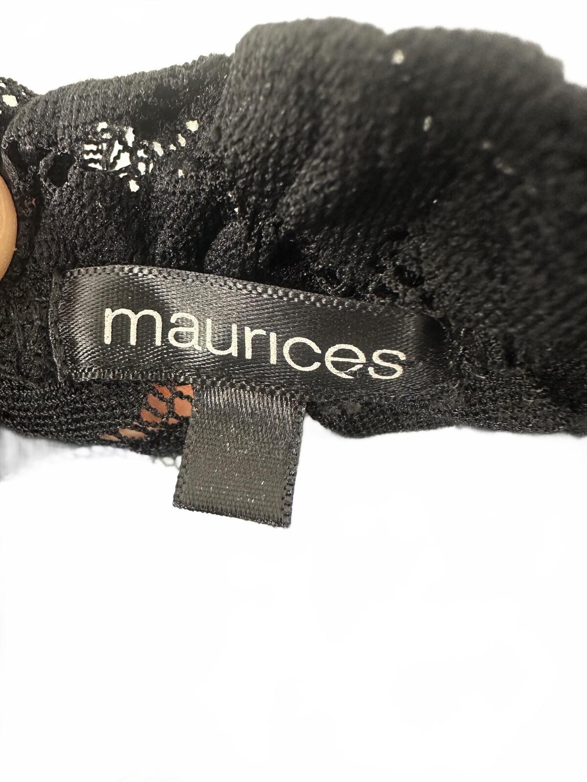 Maurices Floral Lace Cap Sleeve Top Black Blue Yellow Vintage Inspired Boho Chic