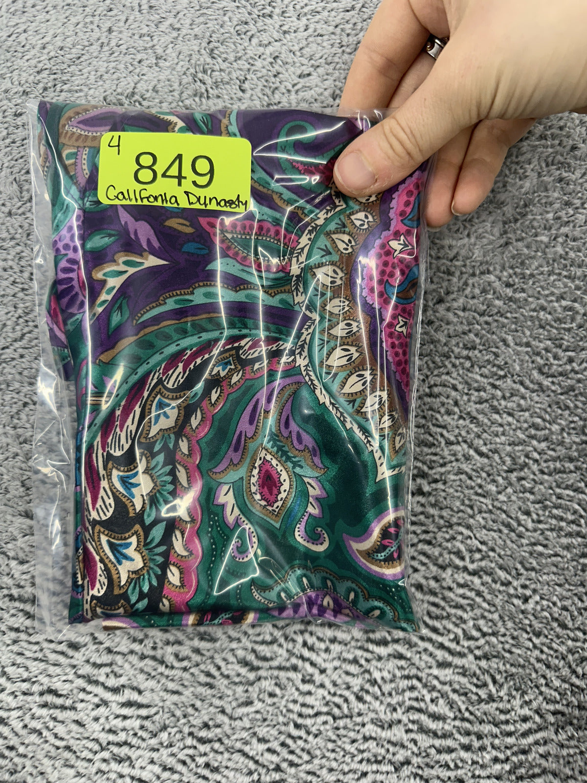 California Dynasty Vintage Paisley Slip Dress Bohemian Summer Indie