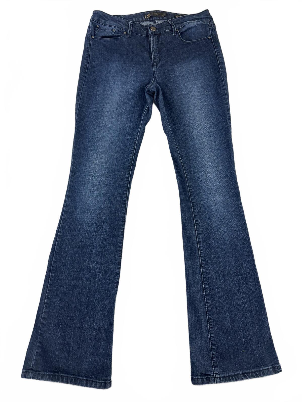 Kardashian Kollection Khloe Curvy Slim Bootcut Jeans Retro 70s Inspired Blue