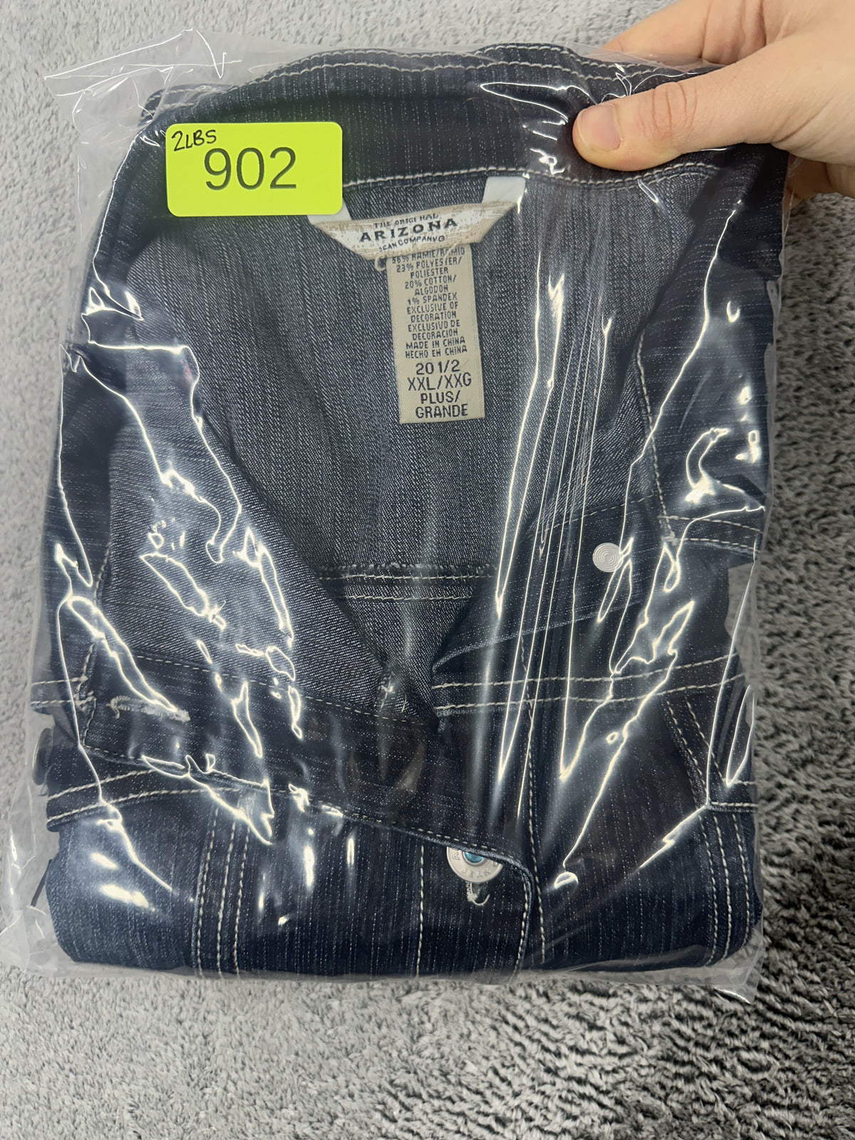Arizona Jean Company Y2K Butterfly Embroidered Denim Jacket in Dark Wash