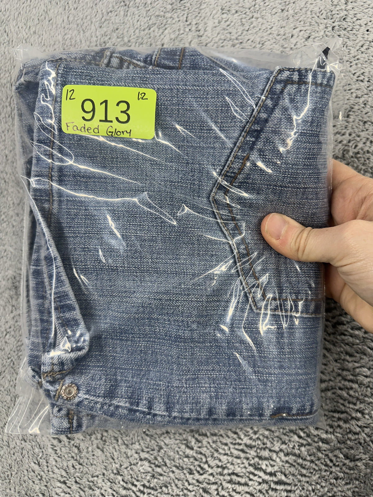 Faded Glory Denim Shorts Medium Wash Stretch Vintage Casual Y2K