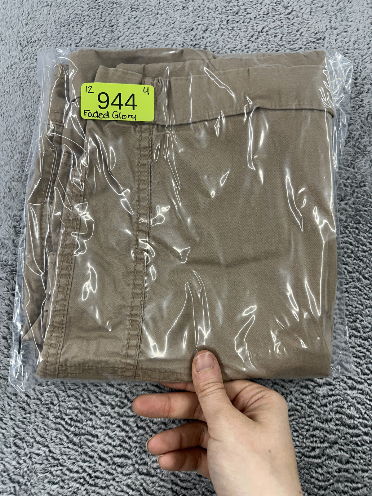 Faded Glory Women's Khaki Cargo Shorts Casual Utility Summer
