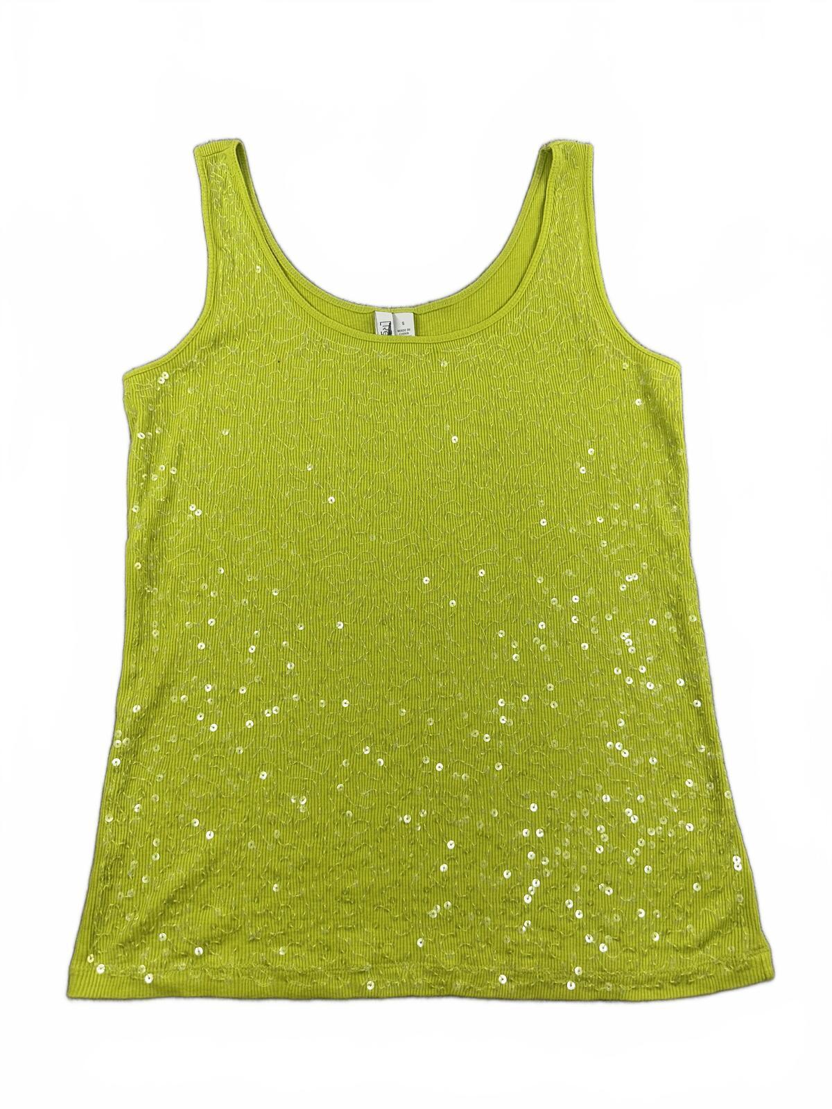 Relativity Lime Green Sequin Tank Top