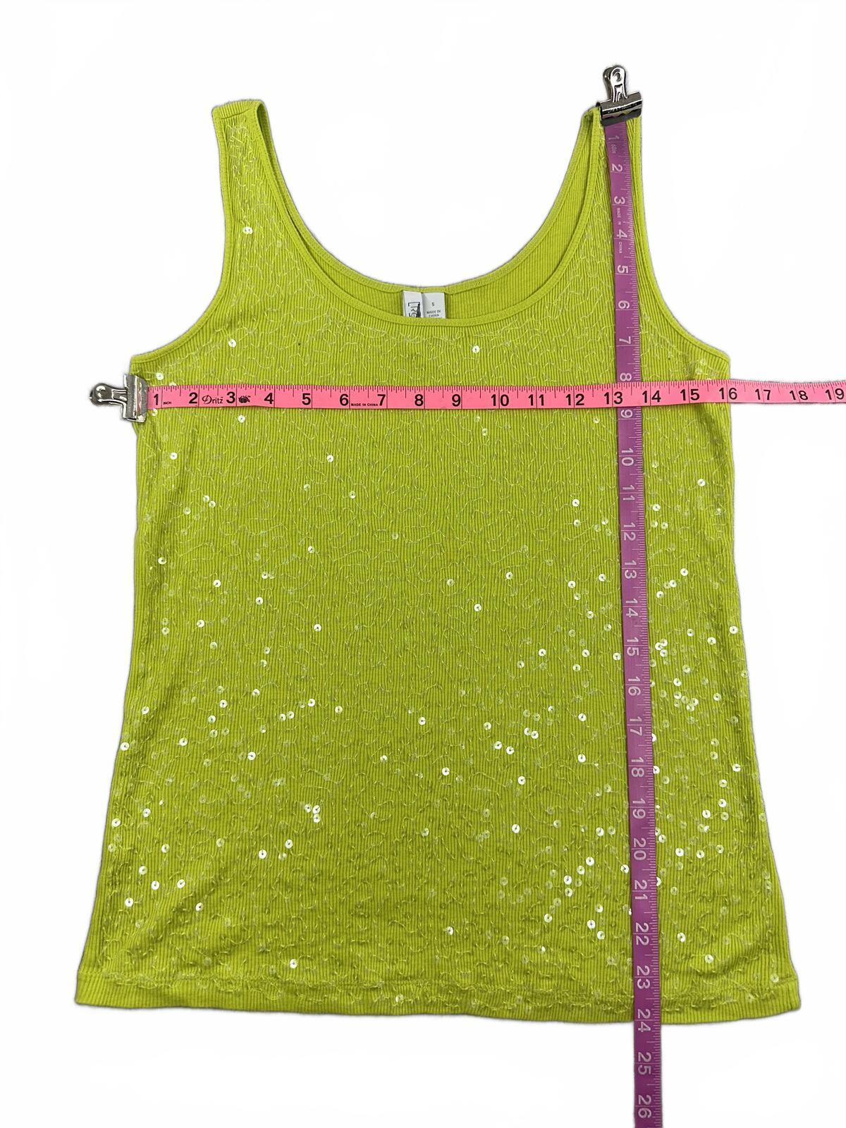 Relativity Lime Green Sequin Tank Top