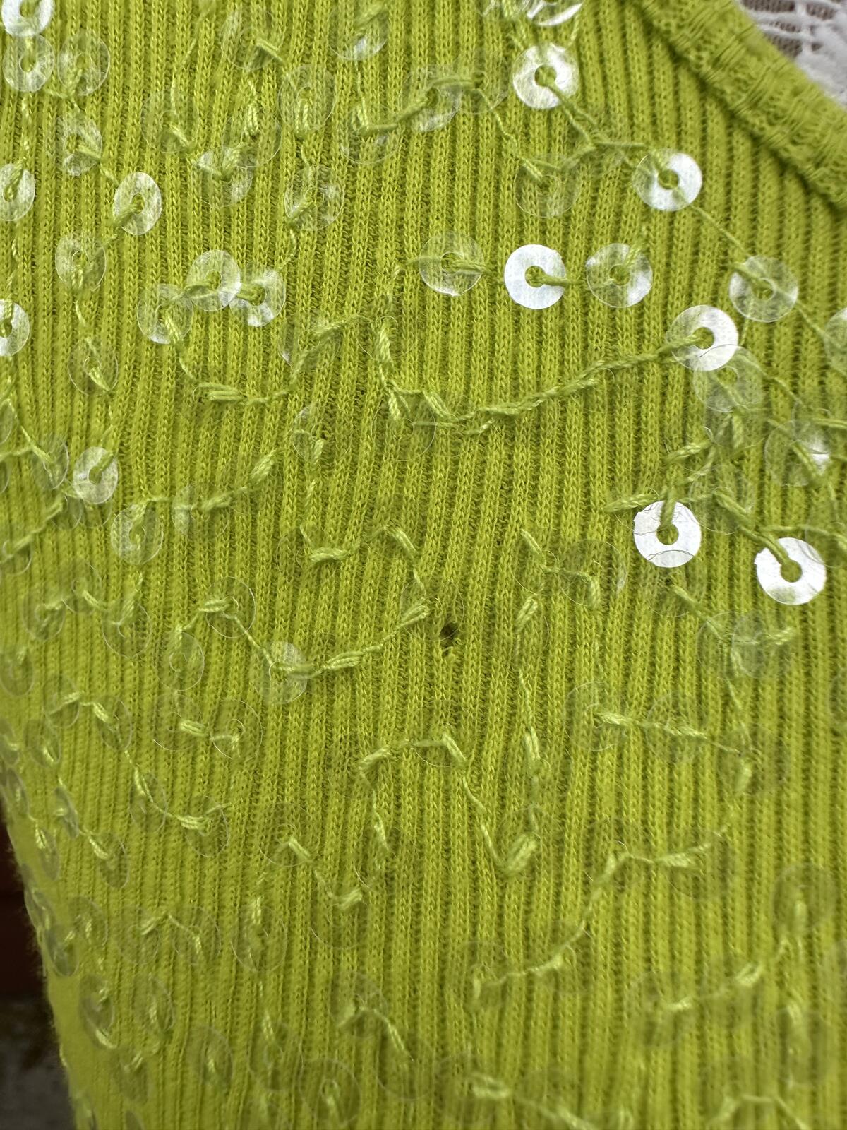 Relativity Lime Green Sequin Tank Top