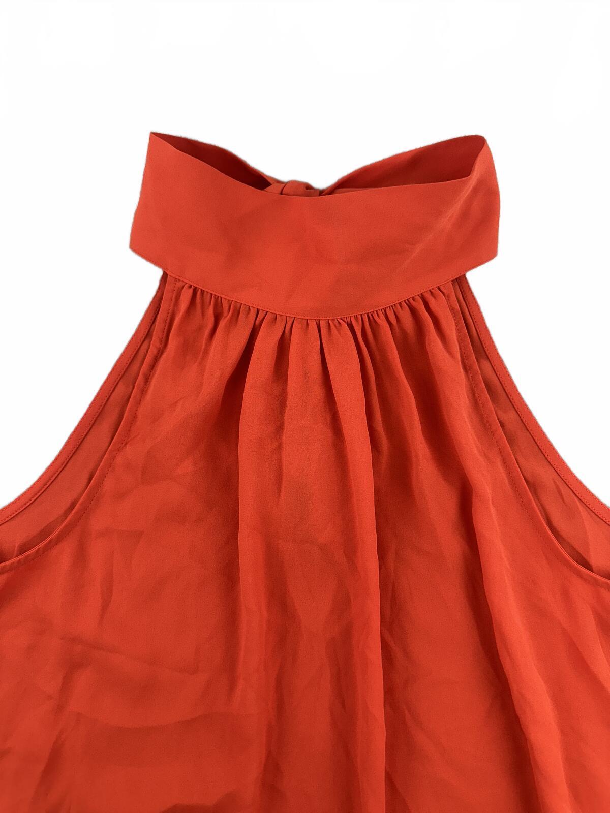 Elegant J.Crew Red Halter Neck Tie Back Top
