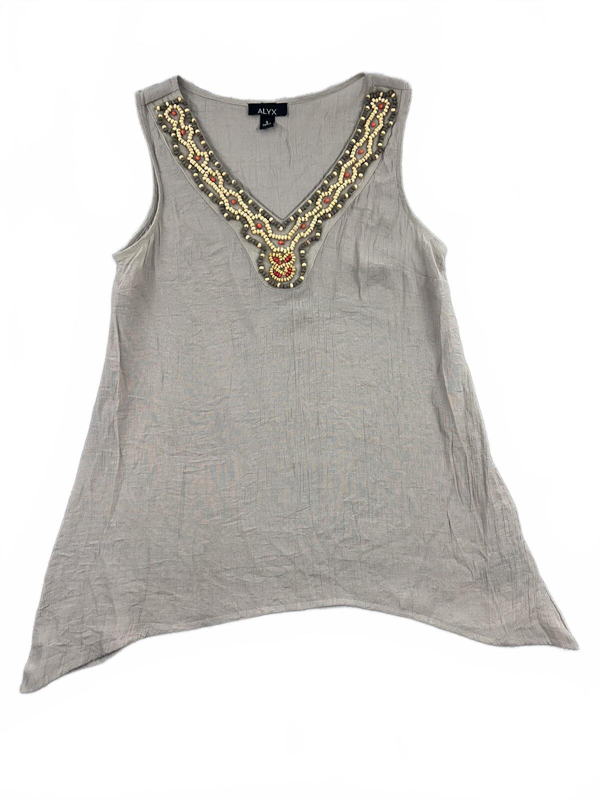 Alyx Beaded Embellished V Neck Sleeveless Top