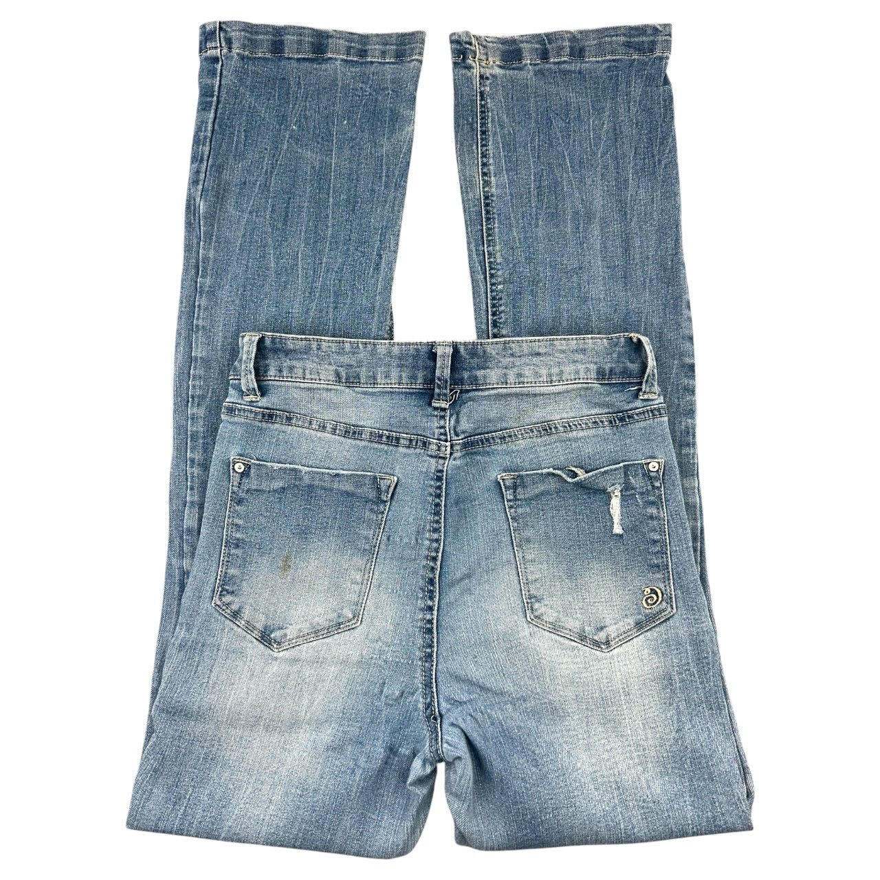 Indigo Rein Distressed Boho Flare Jeans