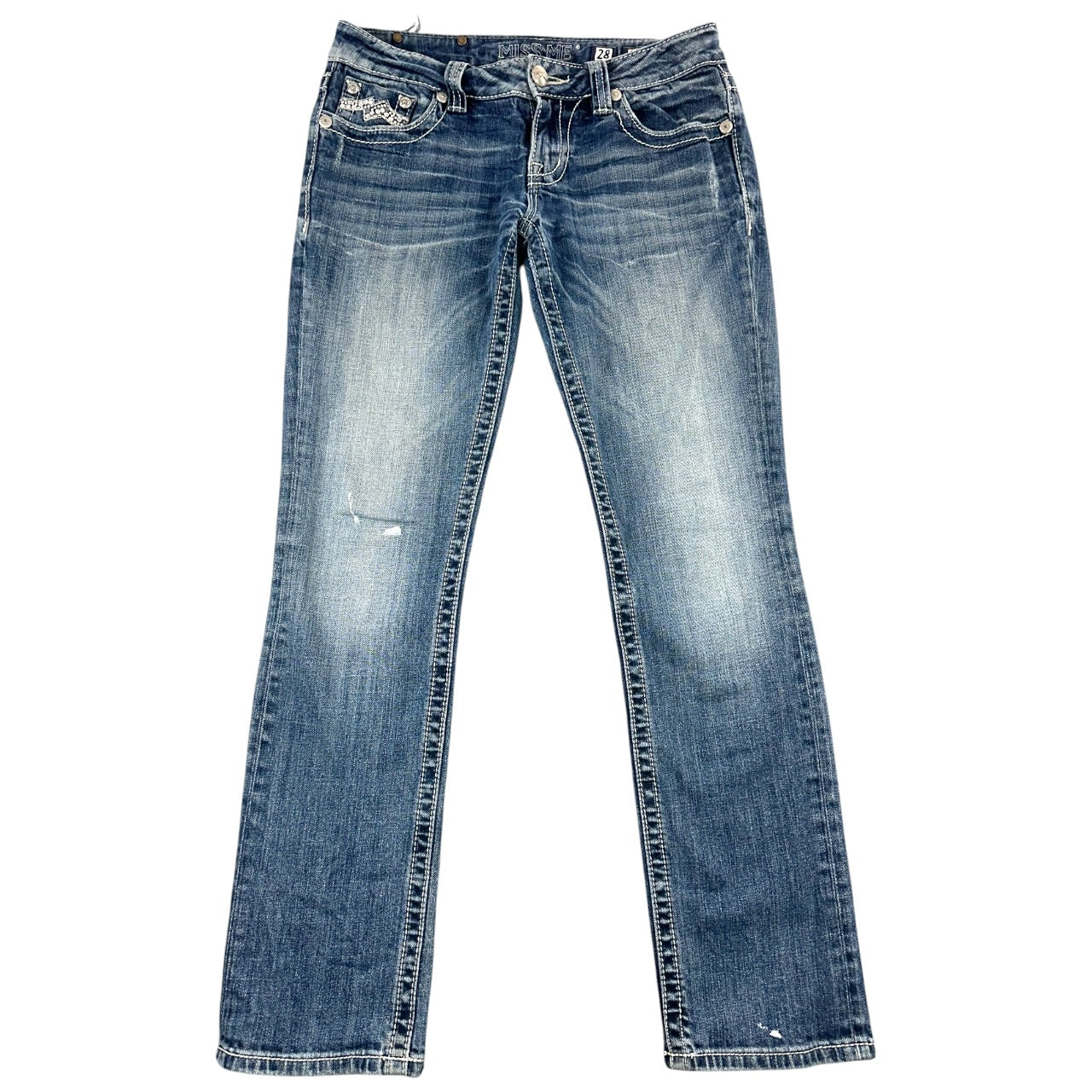 Vintage Y2K Miss Me Blingy Embellished Straight Leg Jeans