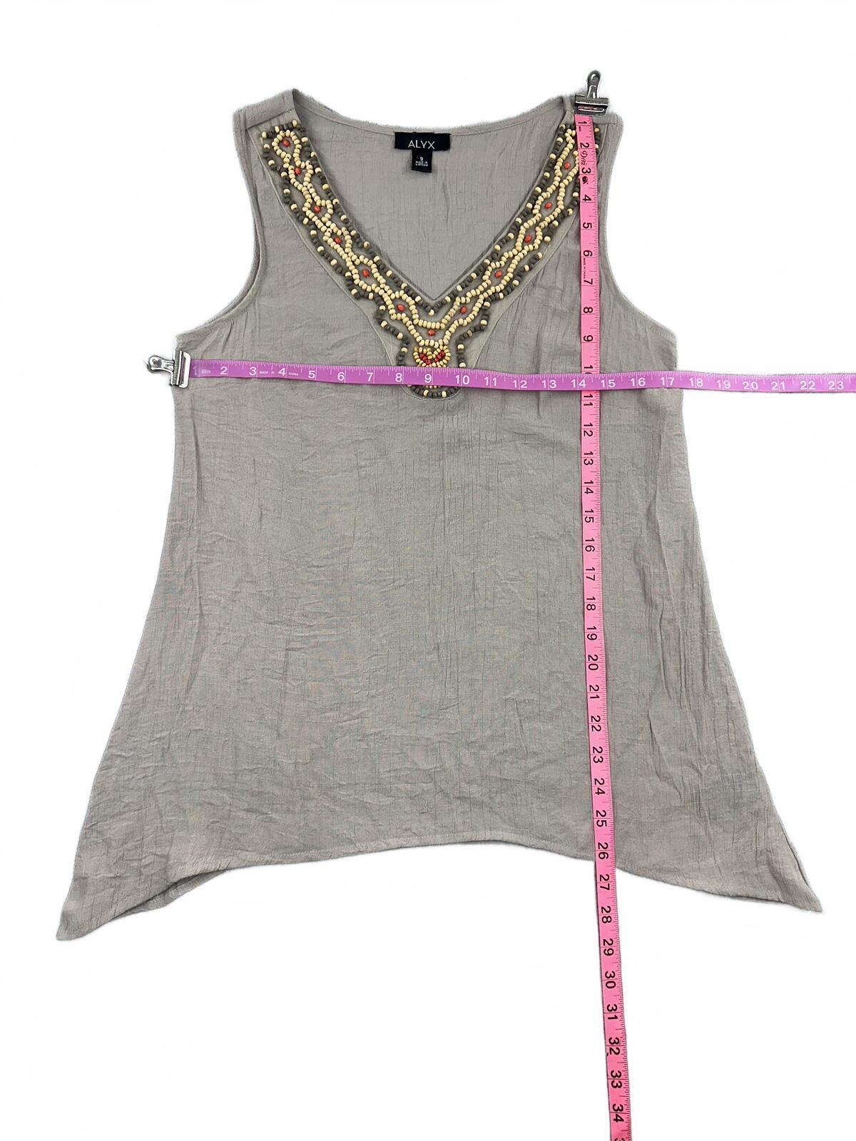 Alyx Beaded Embellished V Neck Sleeveless Top