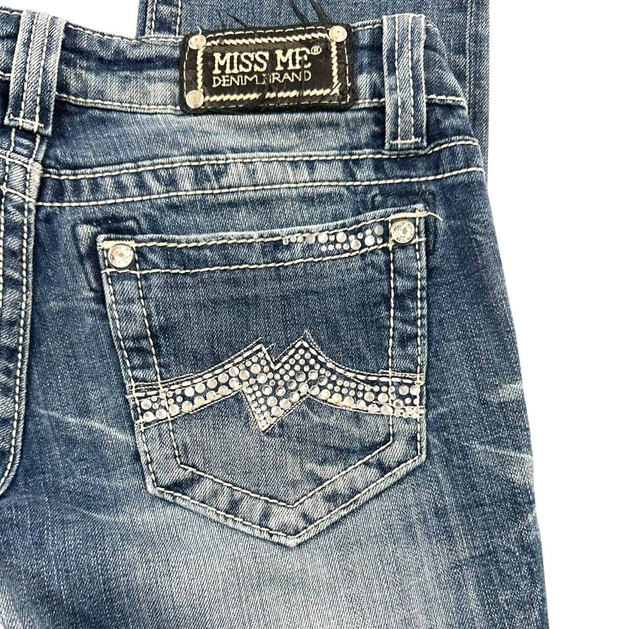 Vintage Y2K Miss Me Blingy Embellished Straight Leg Jeans