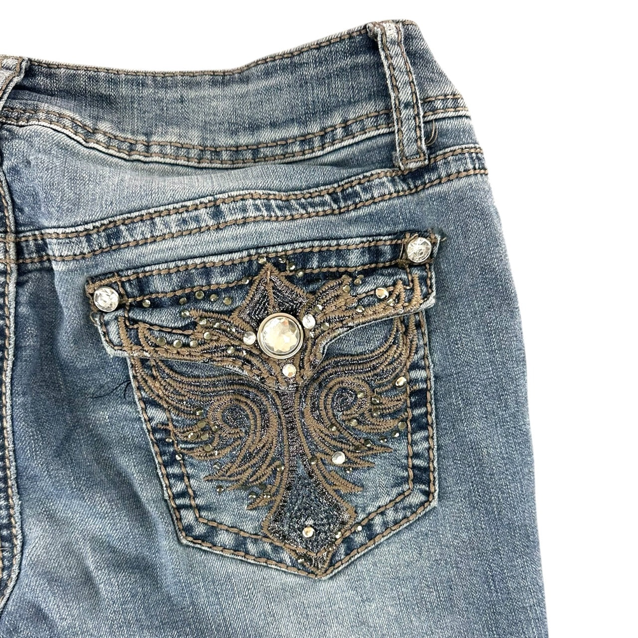 Vintage Y2K Apt 9 Bling Embellished Bootcut Jeans