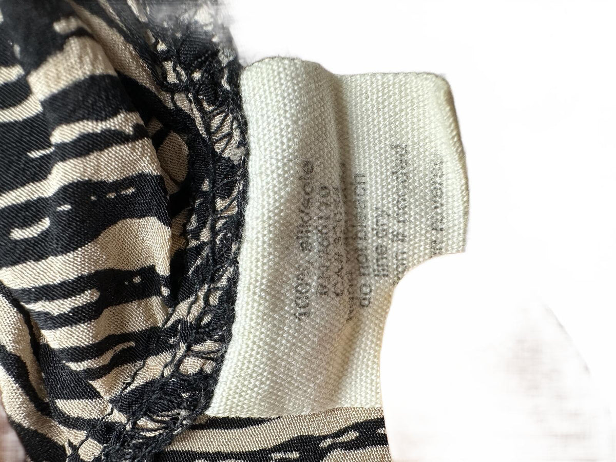 Silence + Noise Abstract Print Tank Top in Beige and Black Artistic Modern