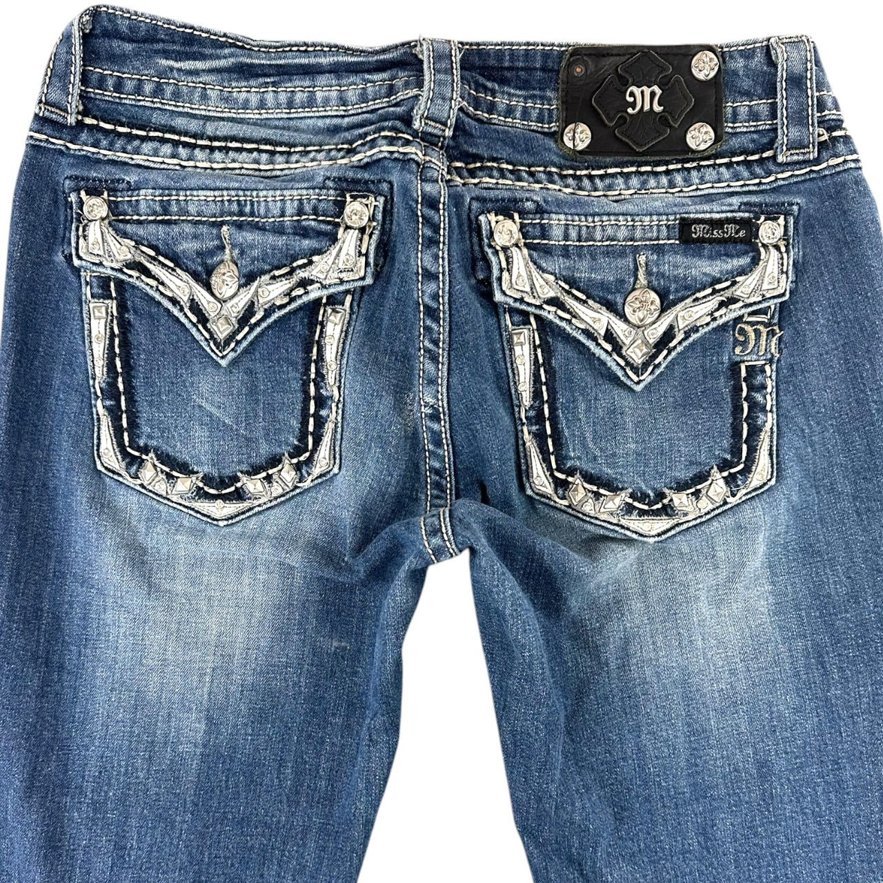 Vintage Y2K Blingy Miss Me Embellished Bootcut Jeans