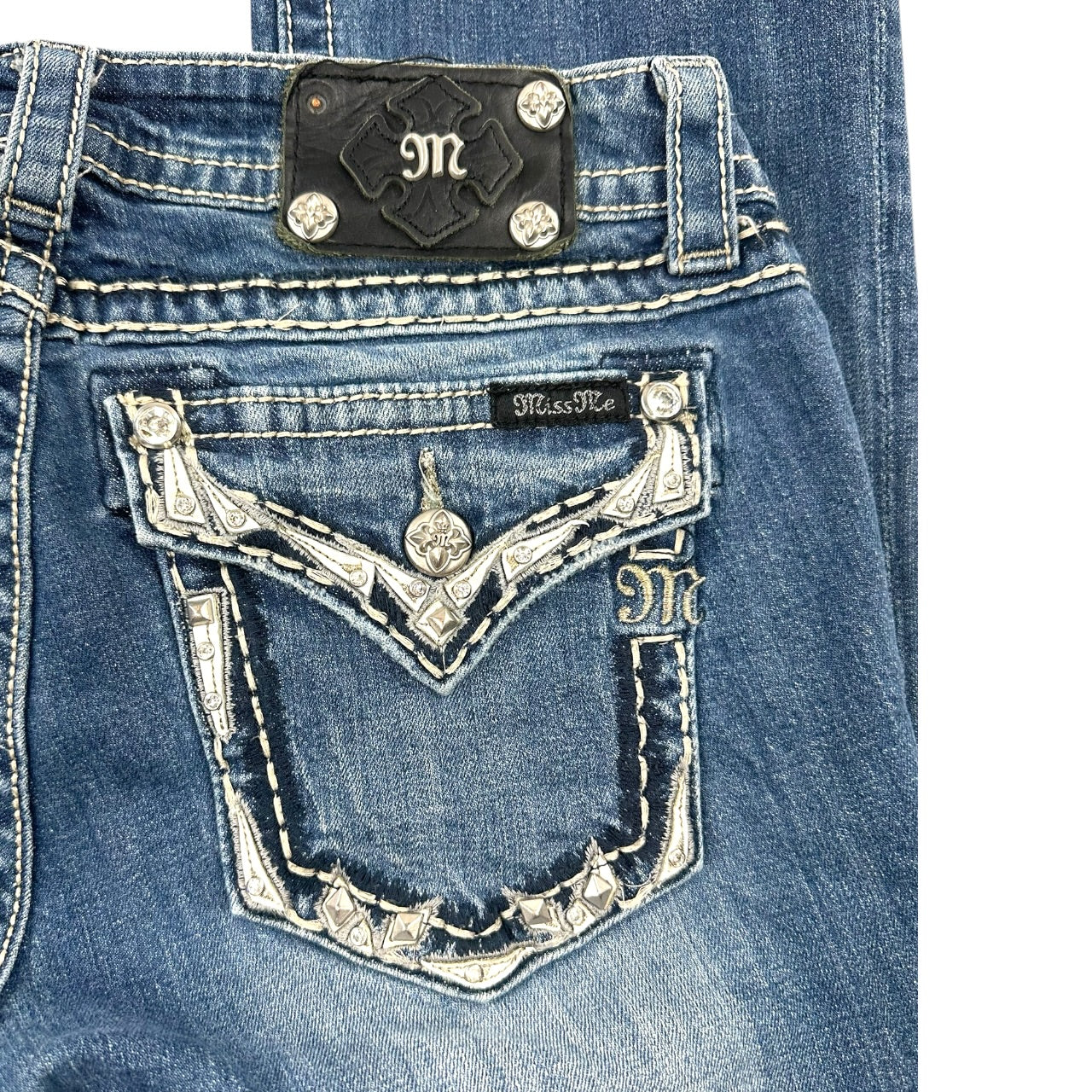 Vintage Y2K Blingy Miss Me Embellished Bootcut Jeans