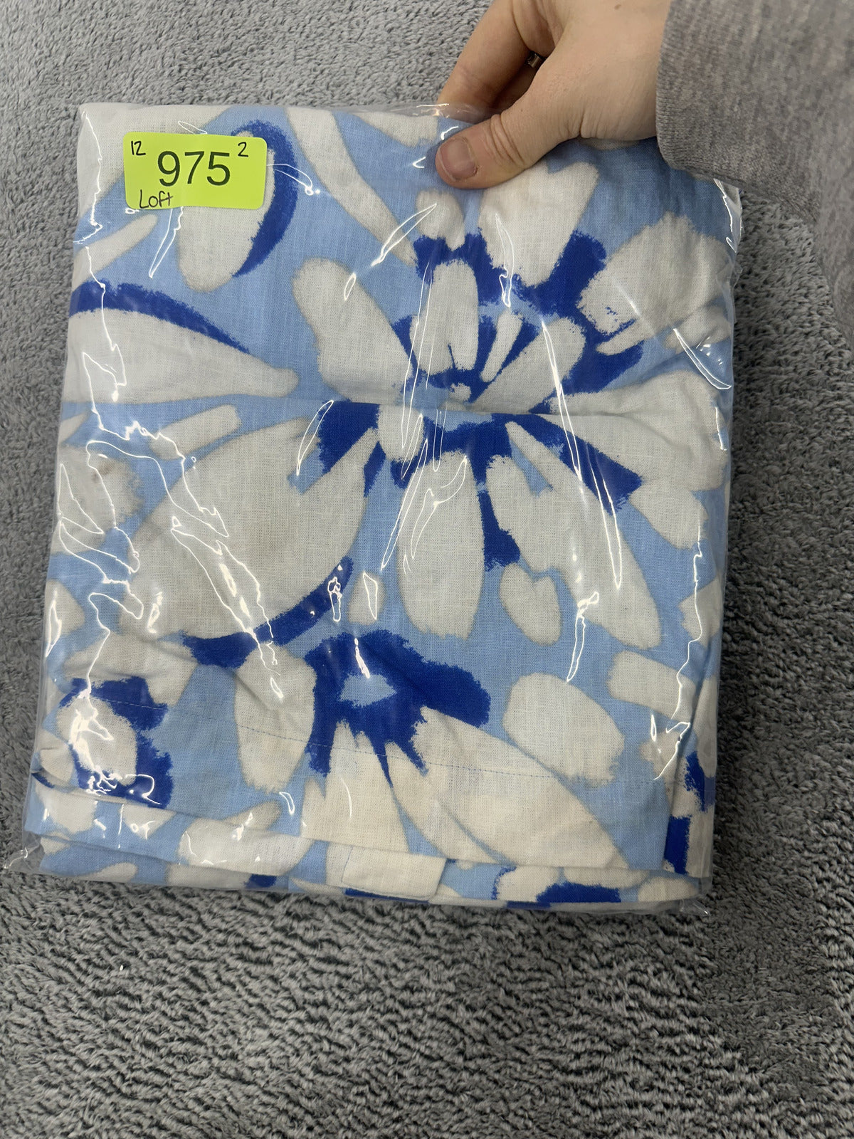 LOFT Vintage Inspired Blue and White Floral Wrap Skirt Midi/Maxi Length