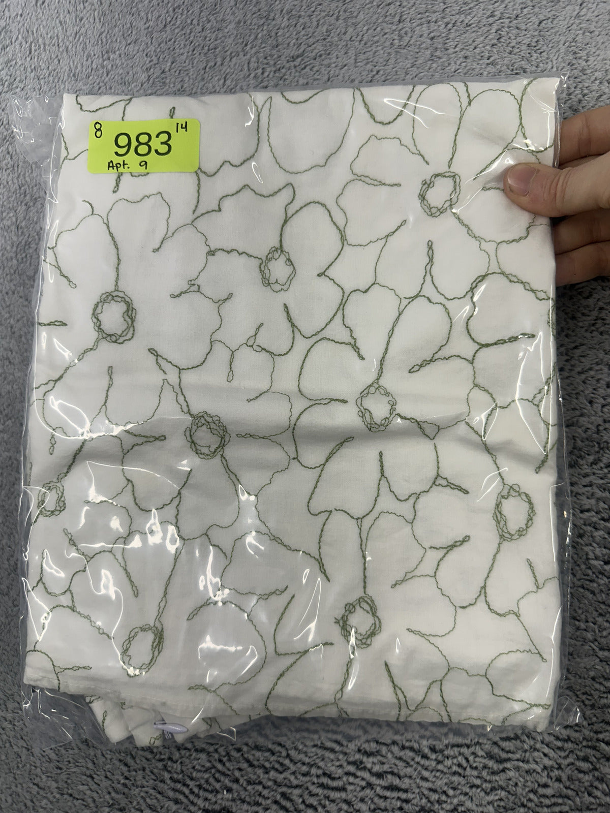 Apt. 9 Vintage Inspired Floral Embroidered A Line Skirt Cream Green