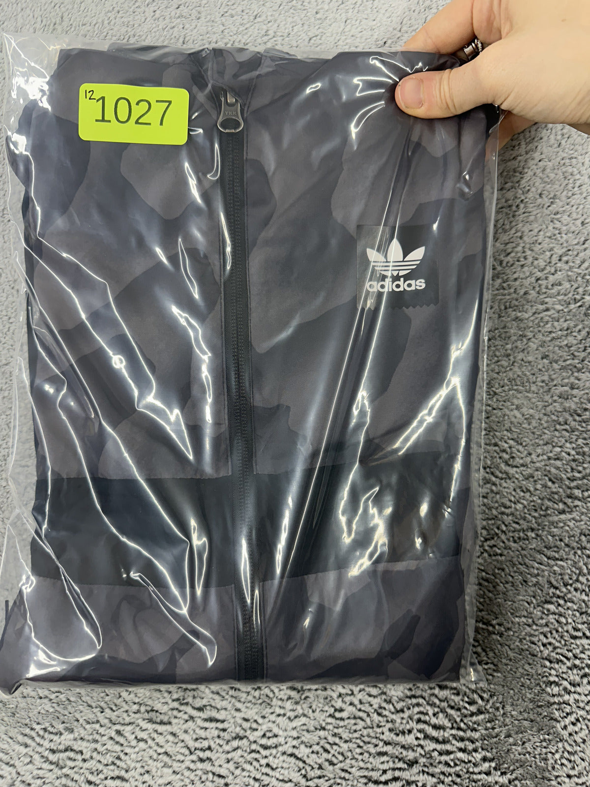Adidas Originals BB Warp Wind Jacket Black Gray Camouflage Full Zip