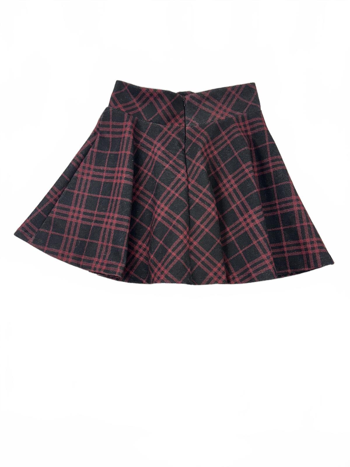 Plaid Lace Up A Line Skort