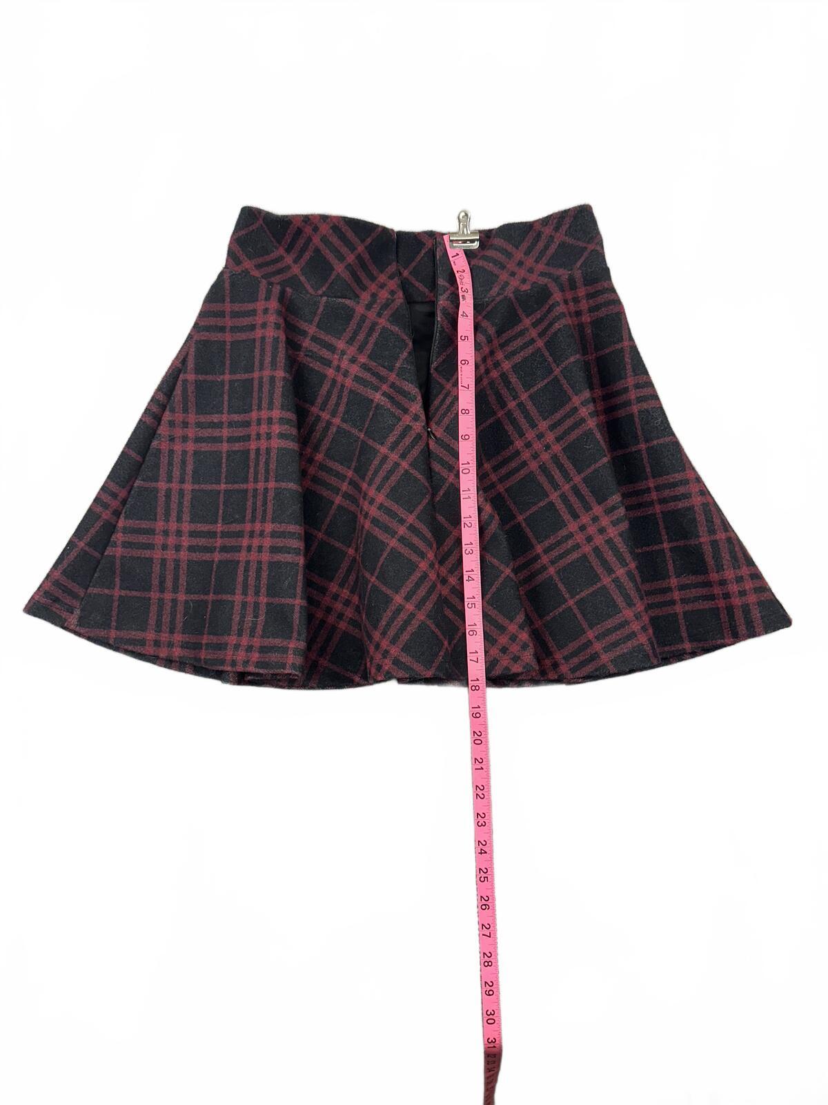 Plaid Lace Up A Line Skort