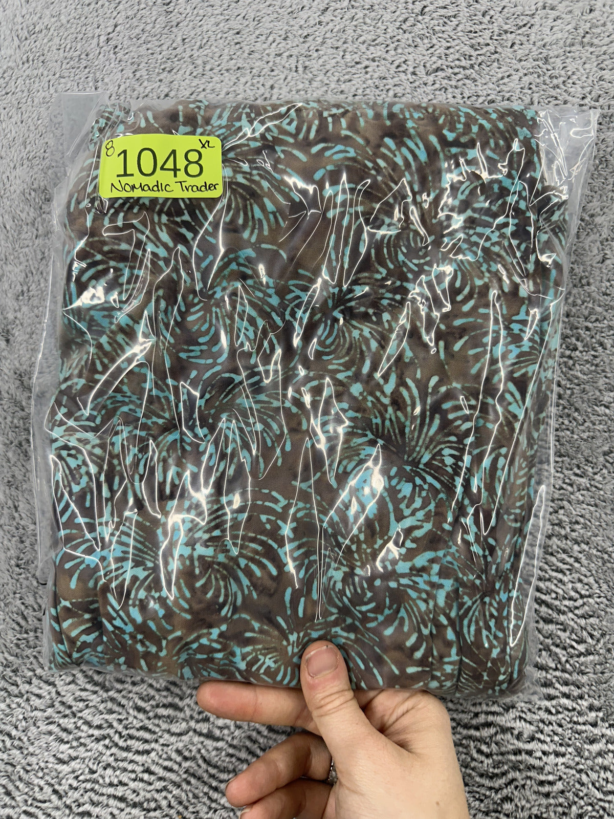 Nomadic Traders Y2K Bohemian Floral Mini Skirt in Brown and Turquoise
