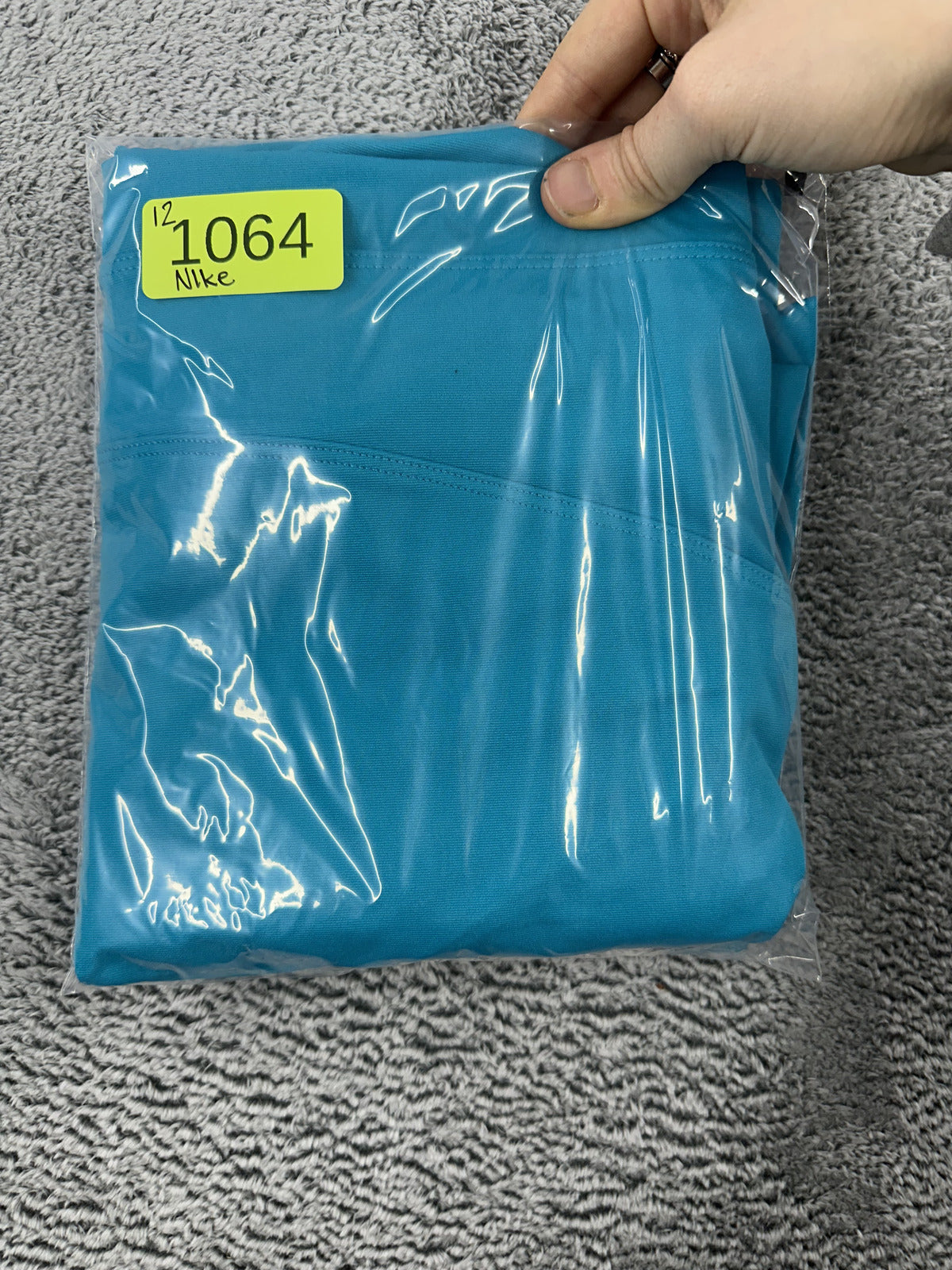 Nike Dri Fit Blue and White Cropped Capri Leggings Y2K Athleisure