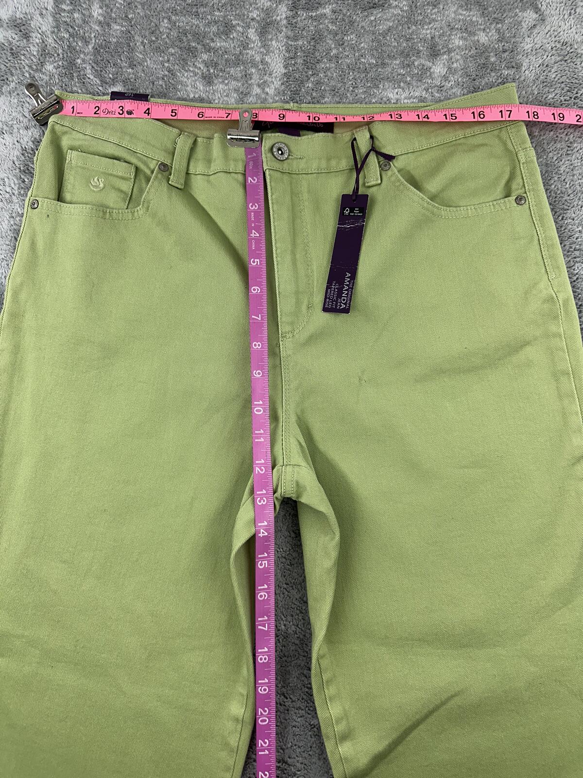 Gloria Vanderbilt NWT Light Green Straight Leg Jeans Classic Five