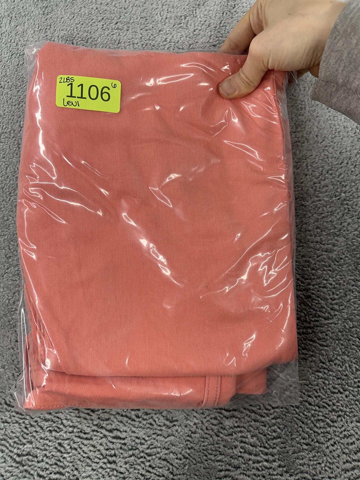 Levi Strauss Signature Coral Pink Stretch Cotton Jeans Straight Leg