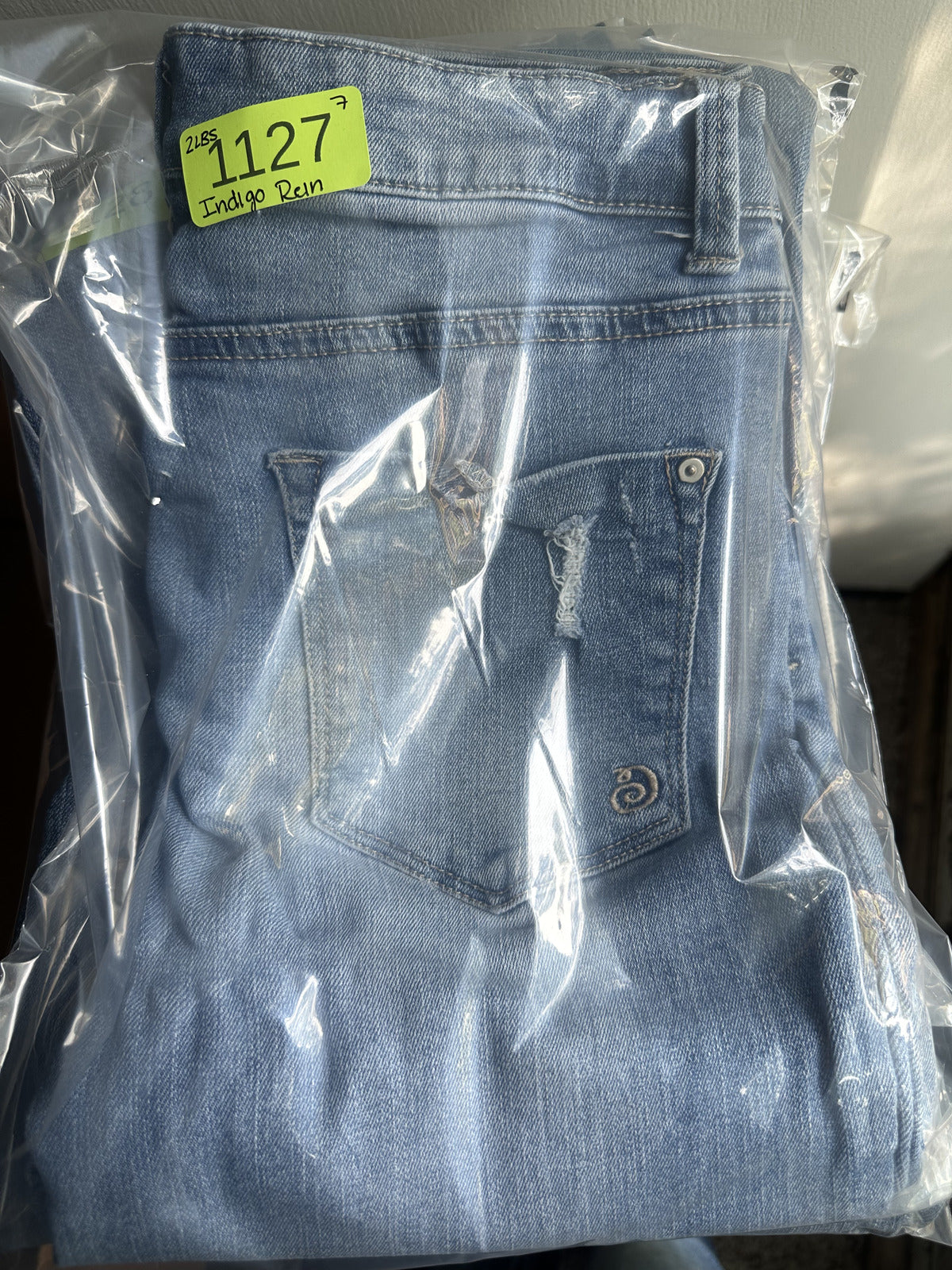 Indigo Rein Distressed Boho Flare Jeans Medium Wash High Rise Y2K
