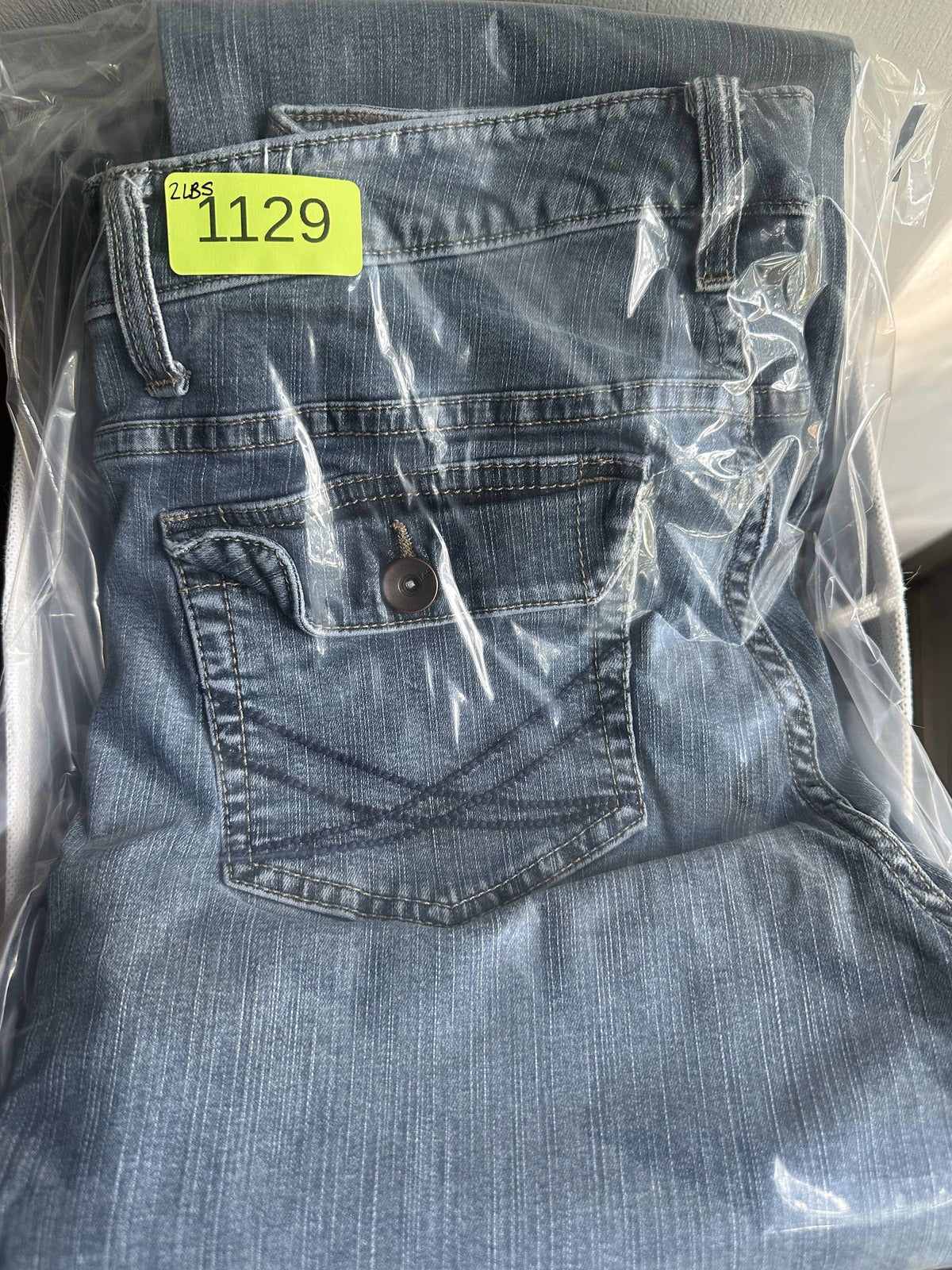 Lee Y2K Medium Wash Flare Jeans with Signature Back Pocket Embroidery Indie
