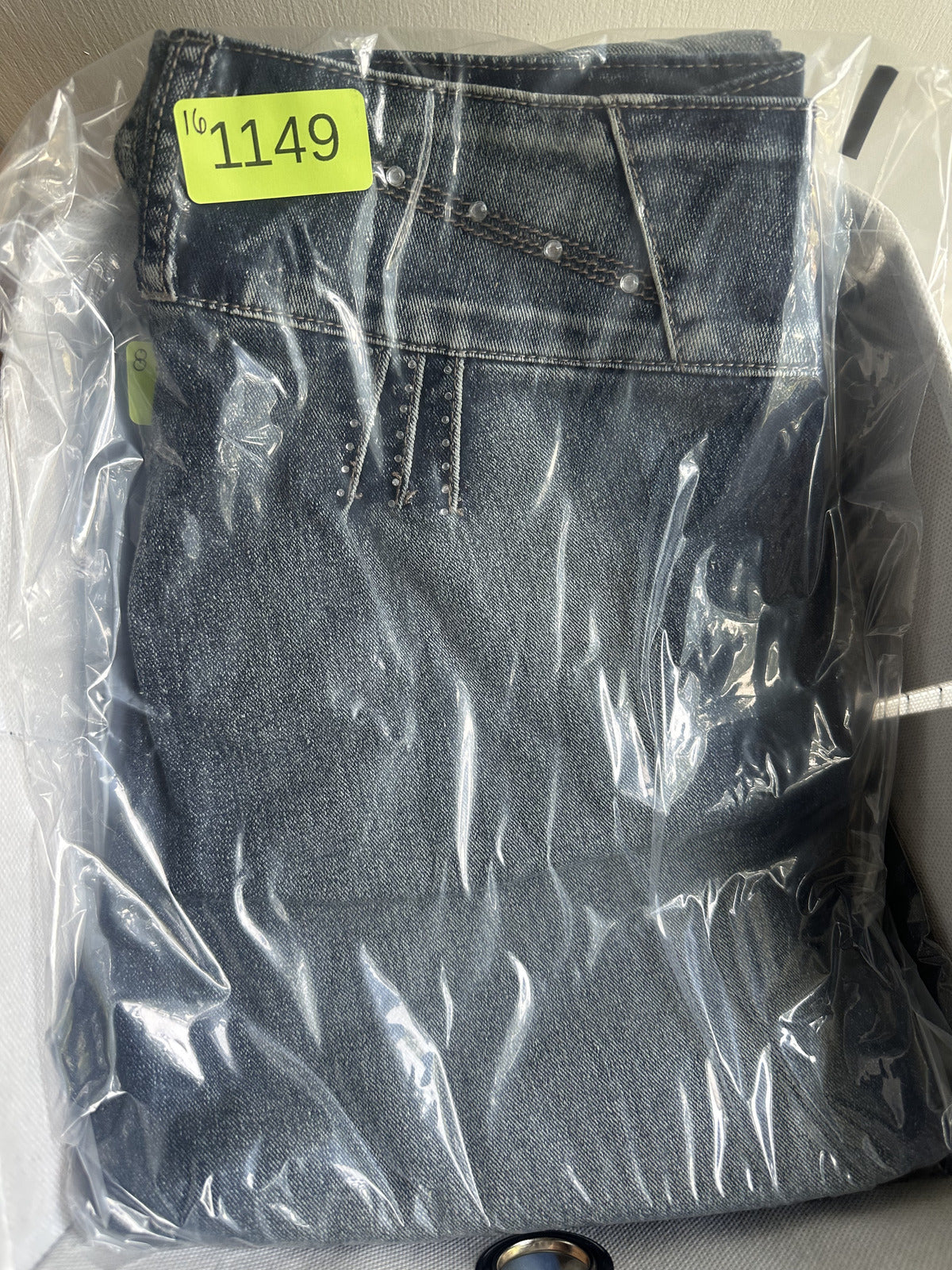 ABM Jeans Dark Wash Skinny Studded Denim Jeans with Silver Accents