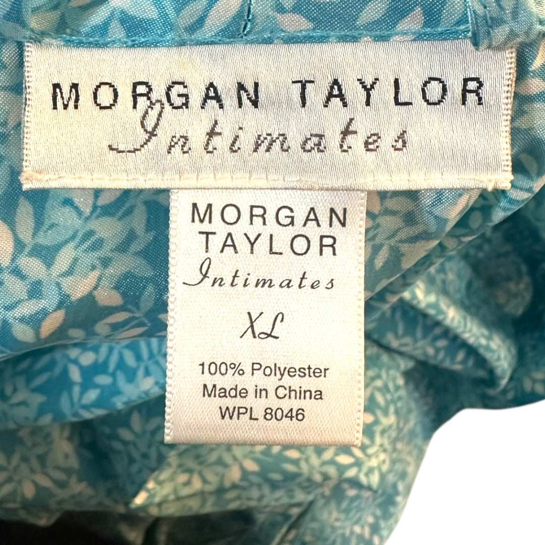 Vintage Morgan Taylor Satin Mini Dress and Robe Set