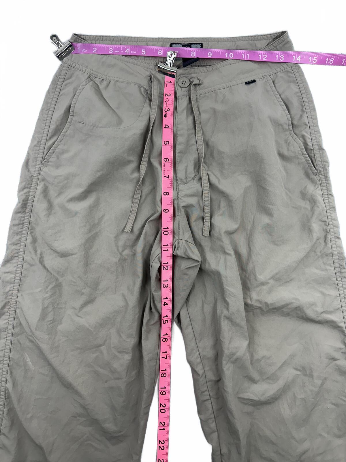 REI Casual Beige Drawstring Utility Pants with Buttoned Back Pocket