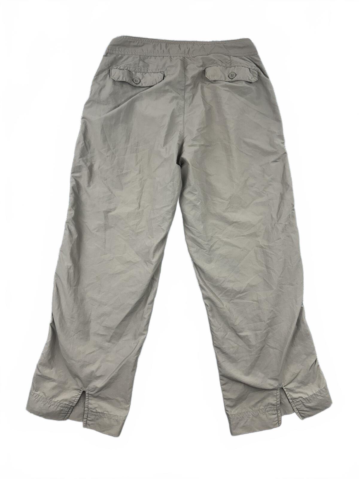 REI Casual Beige Drawstring Utility Pants with Buttoned Back Pocket