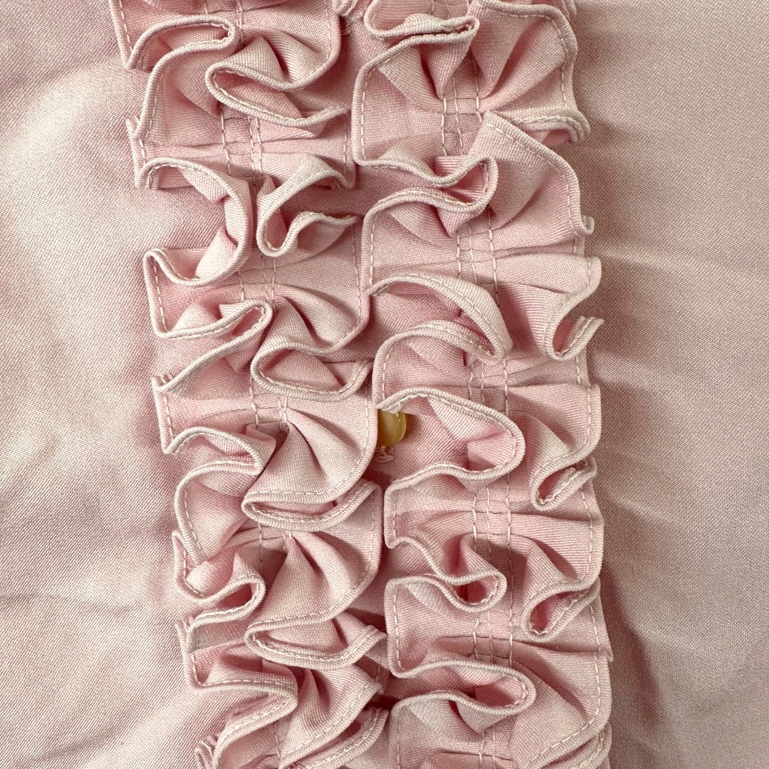 Vintage Pink Ruffled Shirt