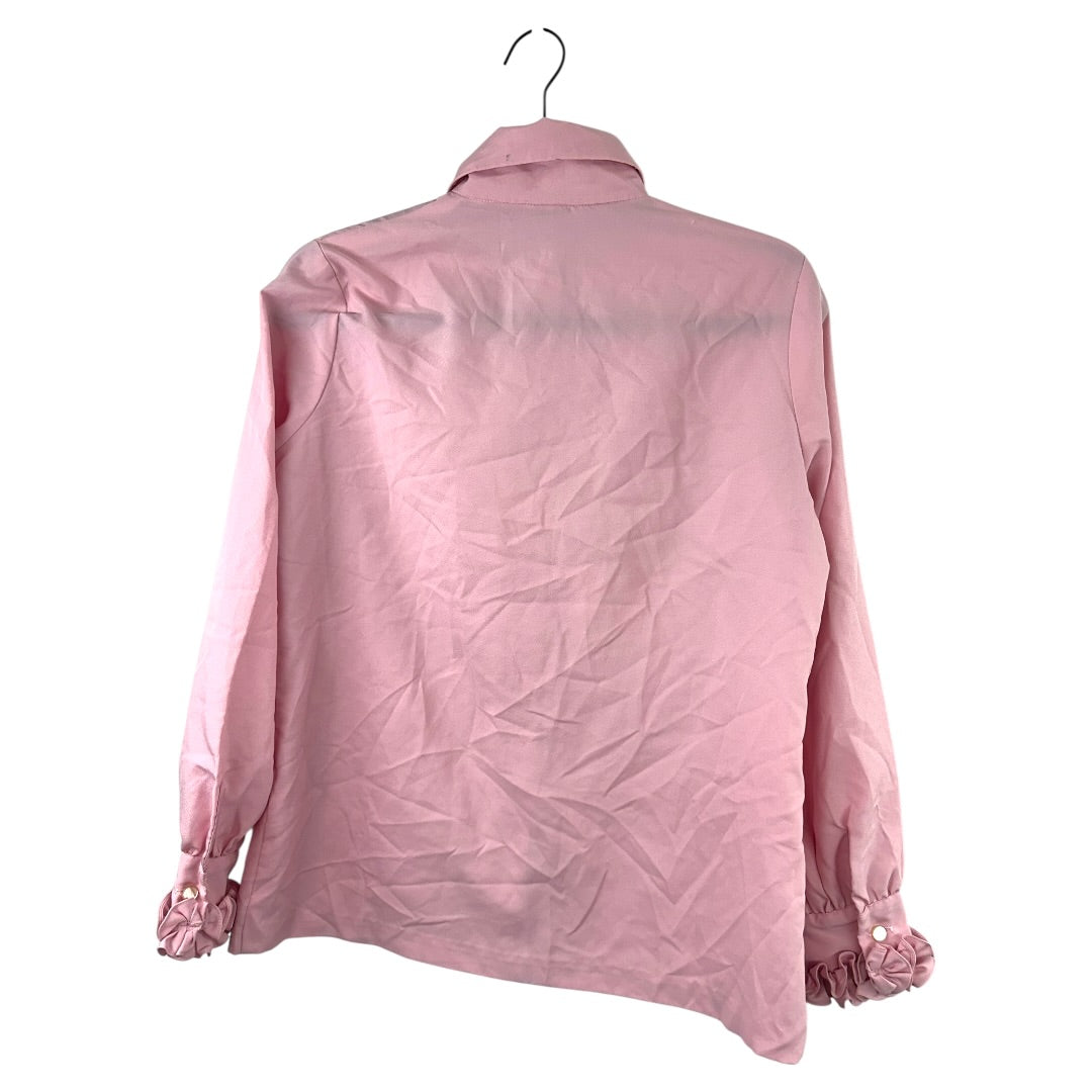 Vintage Pink Ruffled Shirt