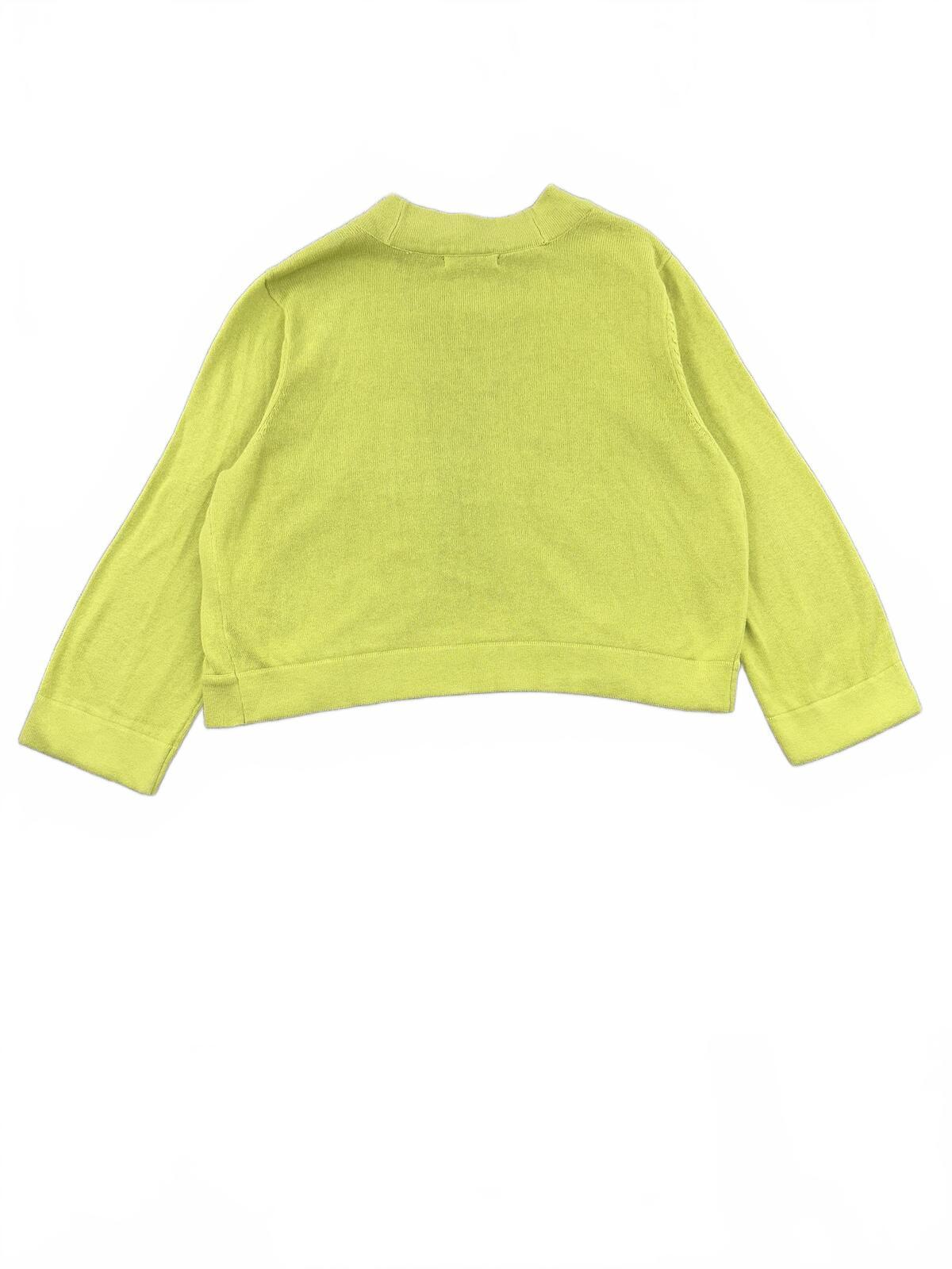 R&K Originals Lime Green Cropped Cardigan Sweater Fairycore Y2K Summer