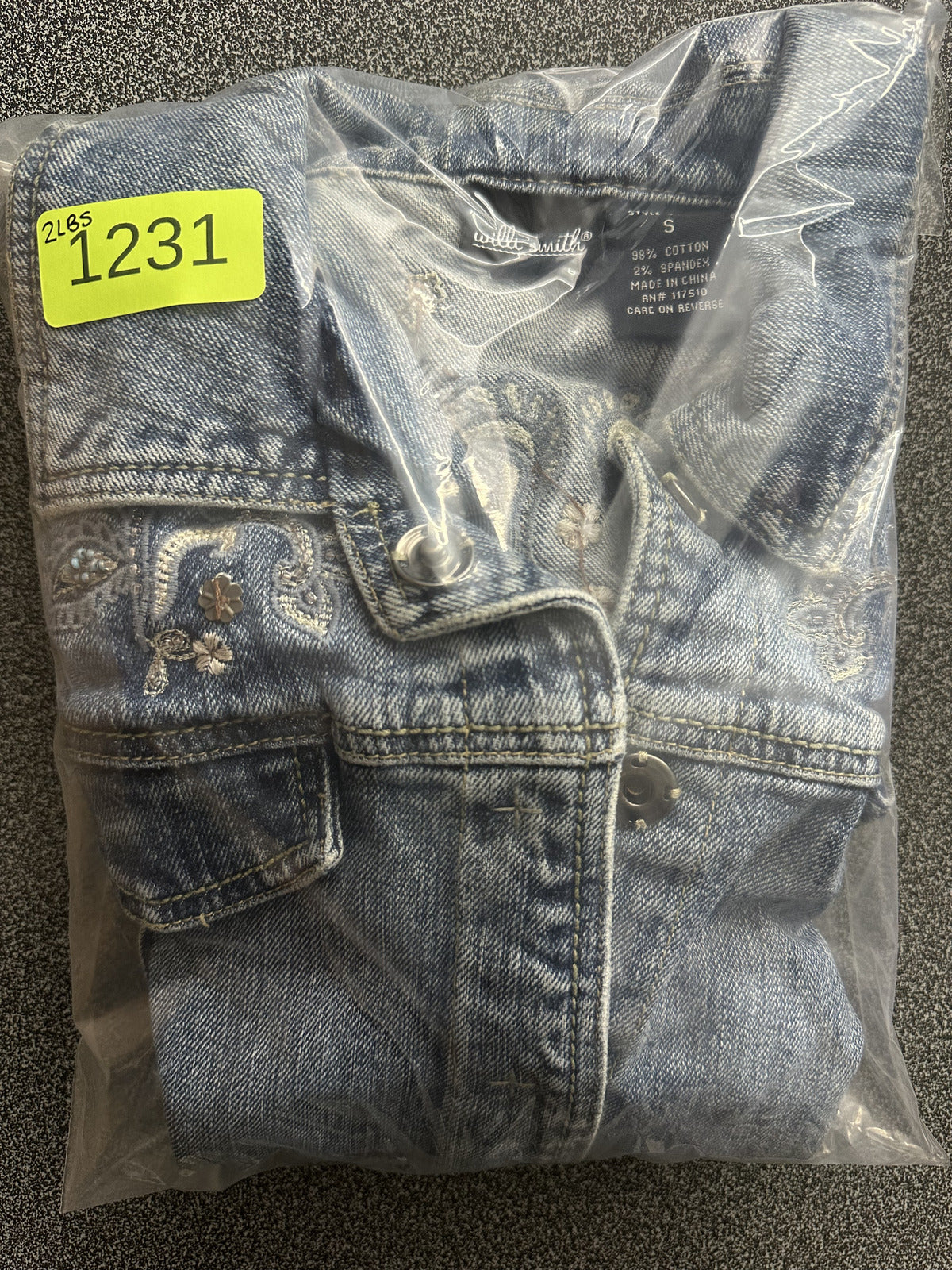 Willi Smith Embroidered Denim Jacket Bohemian Western Y2K