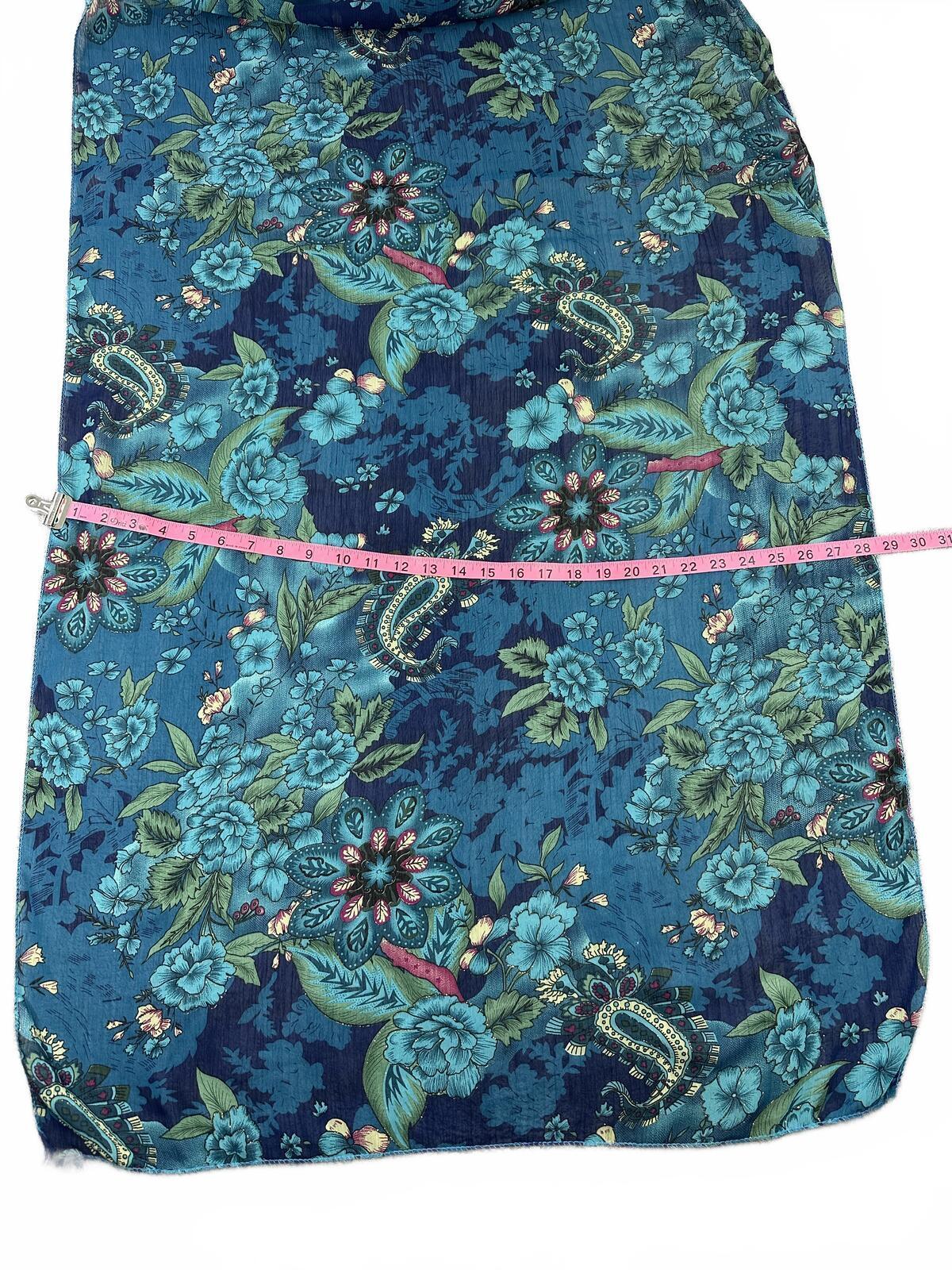 Floral Blue Lightweight Scarf
