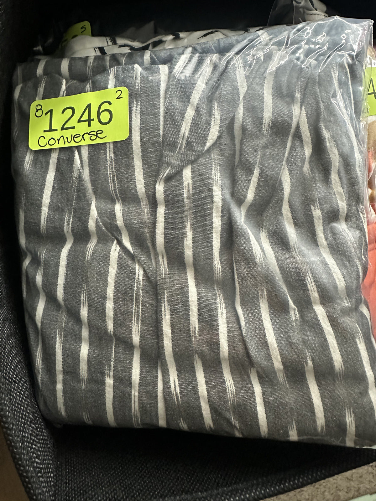 Converse One Star Y2K Cotton Slip Dress with Black and White Abstract Print