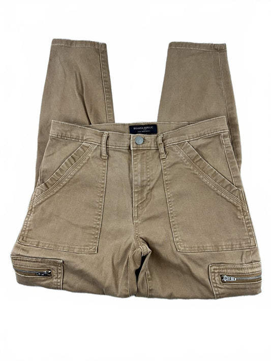 Banana Republic High Rise Skinny Cargo Pants in Tan Brown Y2K