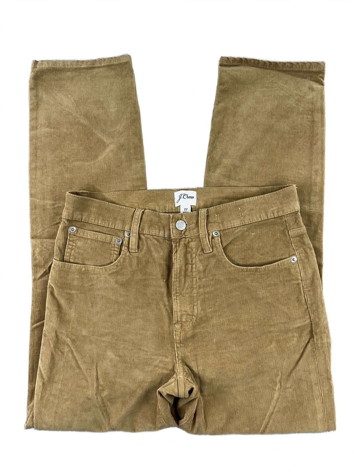 J.Crew Women's Brown Corduroy Pants Straight Leg Preppy Casual Y2K