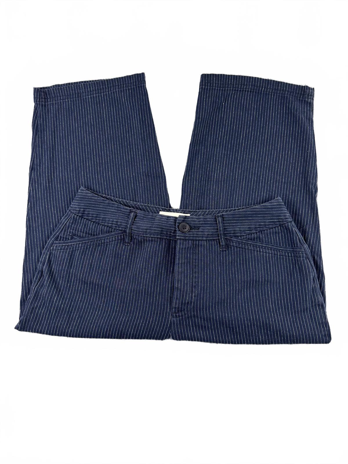 St. John's Bay Navy Pinstripe Capris Classic Casual Cropped Pants