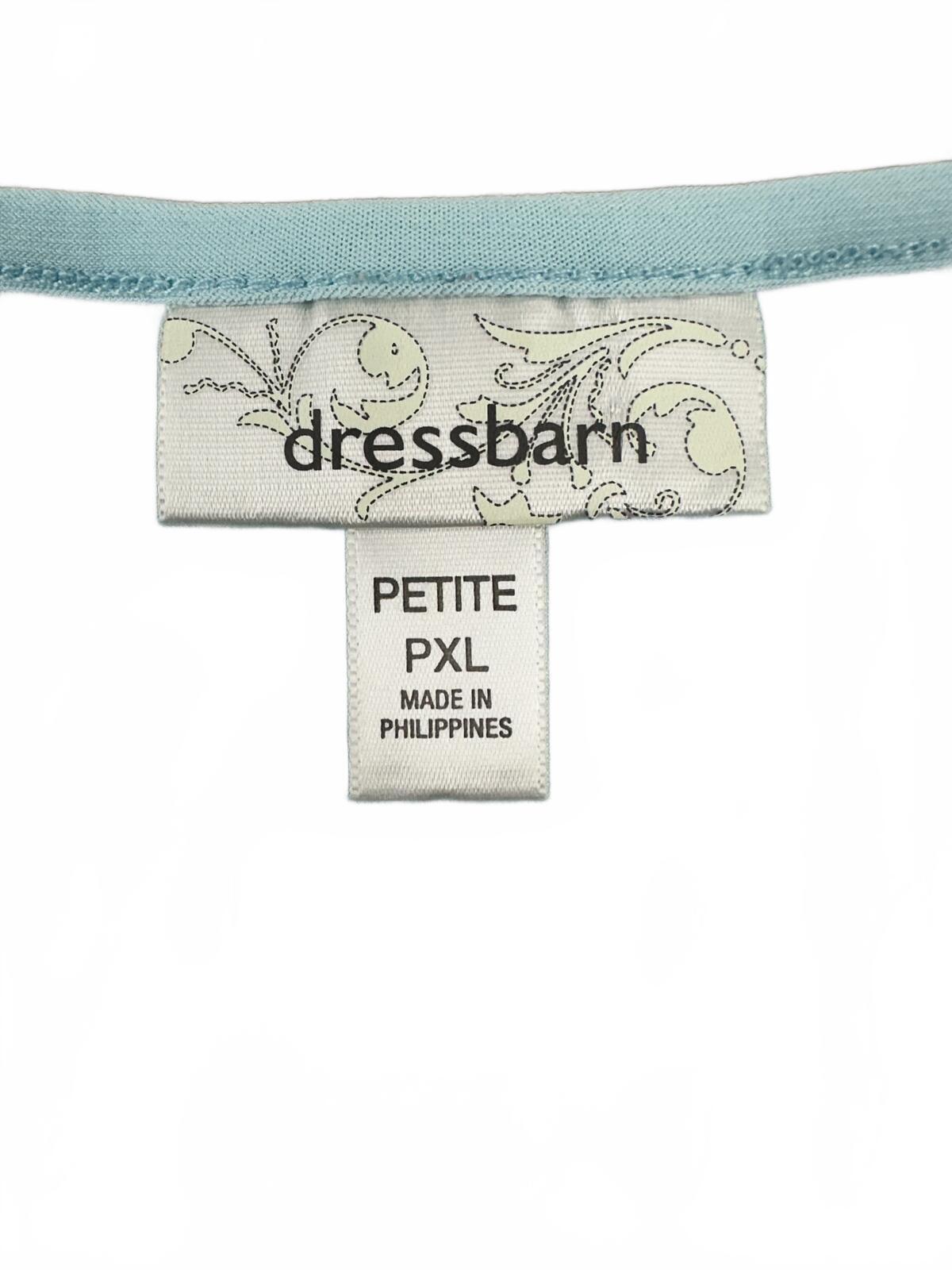 Dressbarn Light Blue Lace Overlay Tank Top