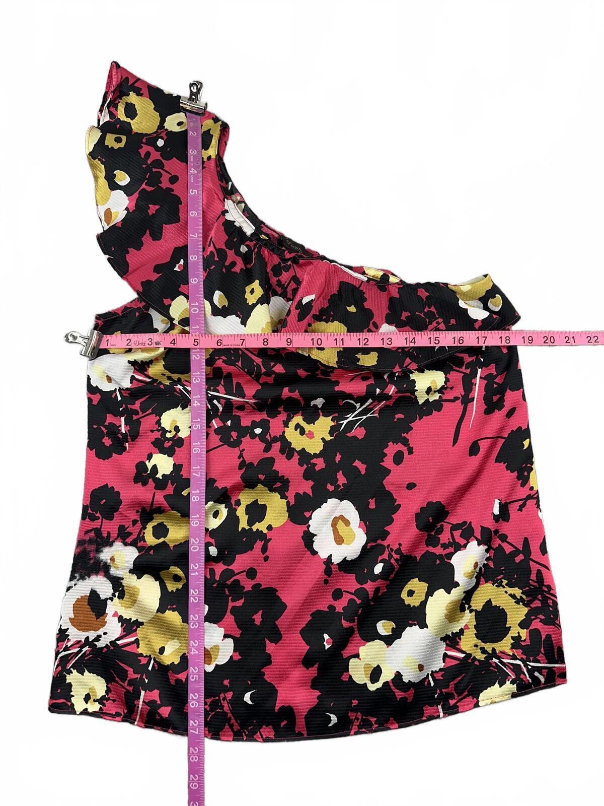 The Limited Floral One Shoulder Ruffle Top