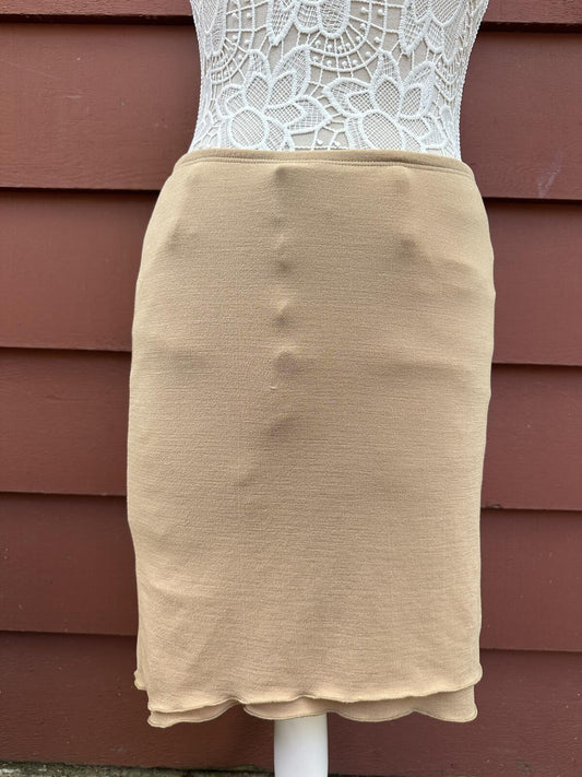 Wet Seal Beige Knit Skirt Casual Minimalist Y2K