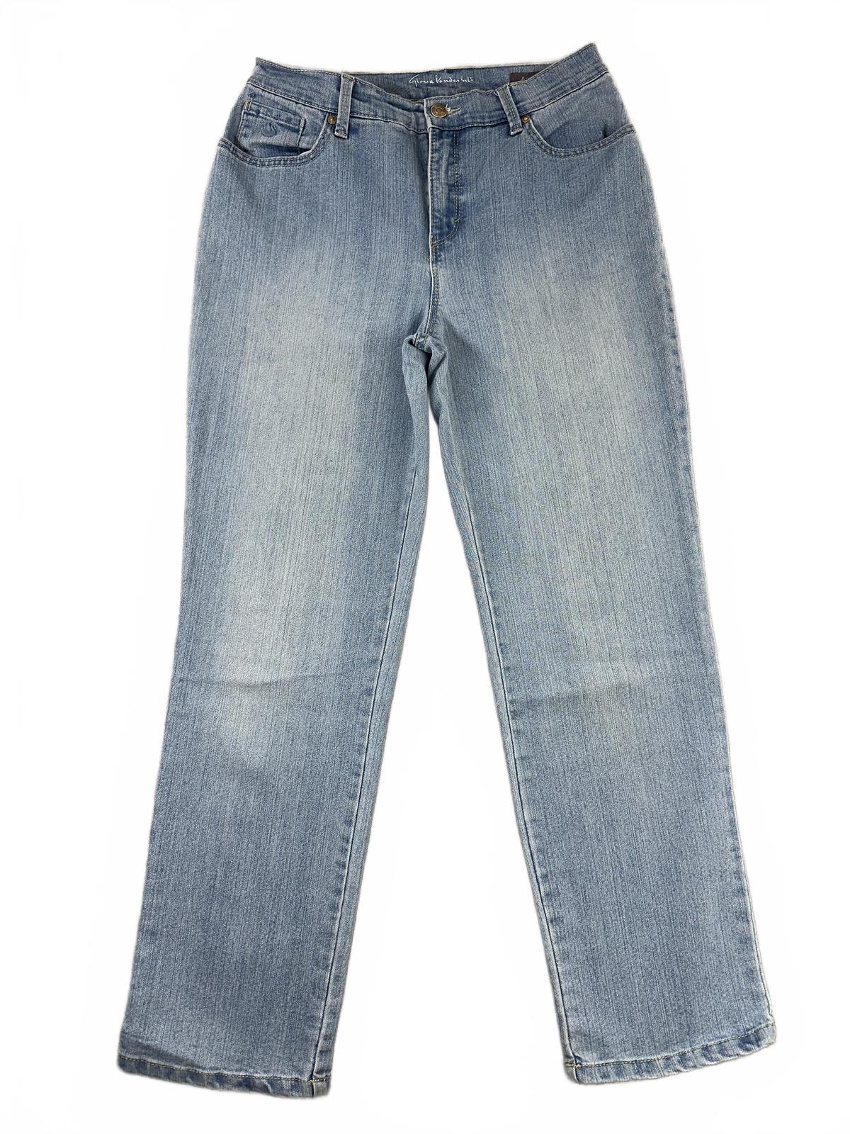 Gloria Vanderbilt Amanda Light Wash Straight Leg Jeans Vintage Retro Casual
