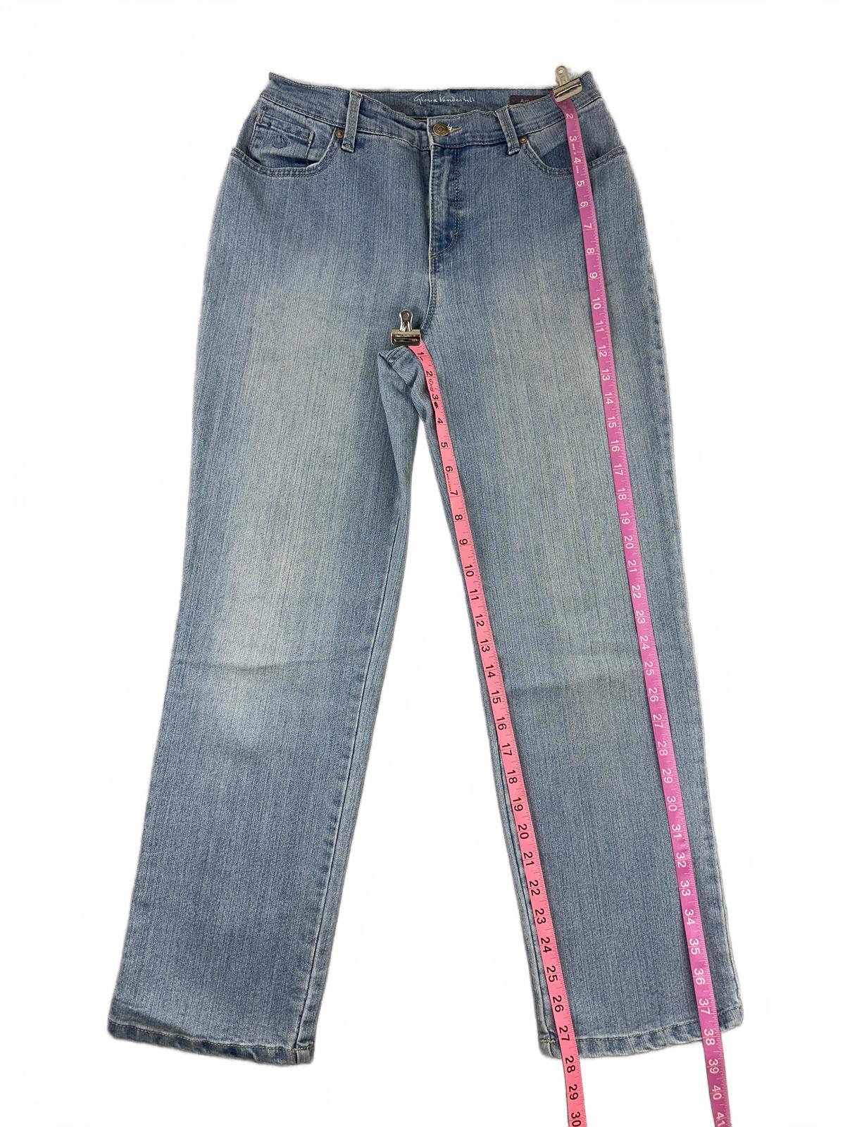 Gloria Vanderbilt Amanda Light Wash Straight Leg Jeans Vintage Retro Casual