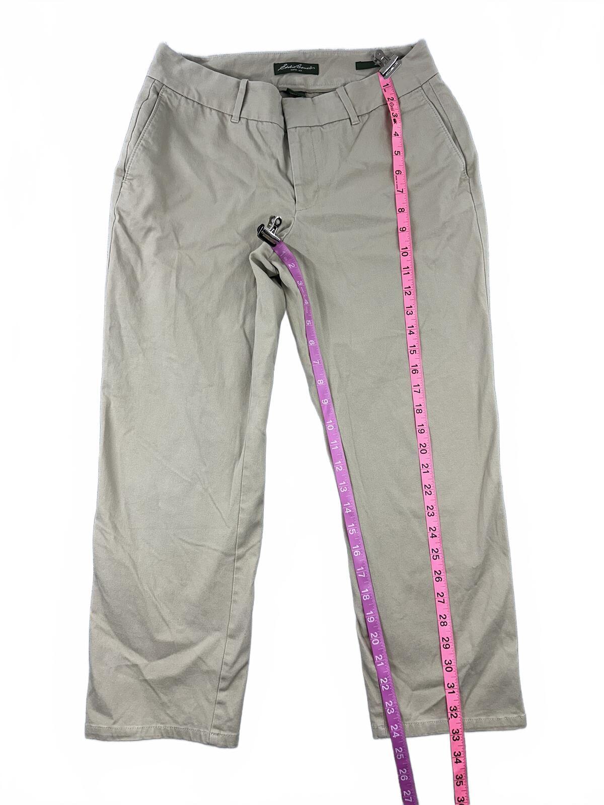 Eddie Bauer Classic Khaki Mercer Fit Pants Beige Tan Cotton Casual & Work