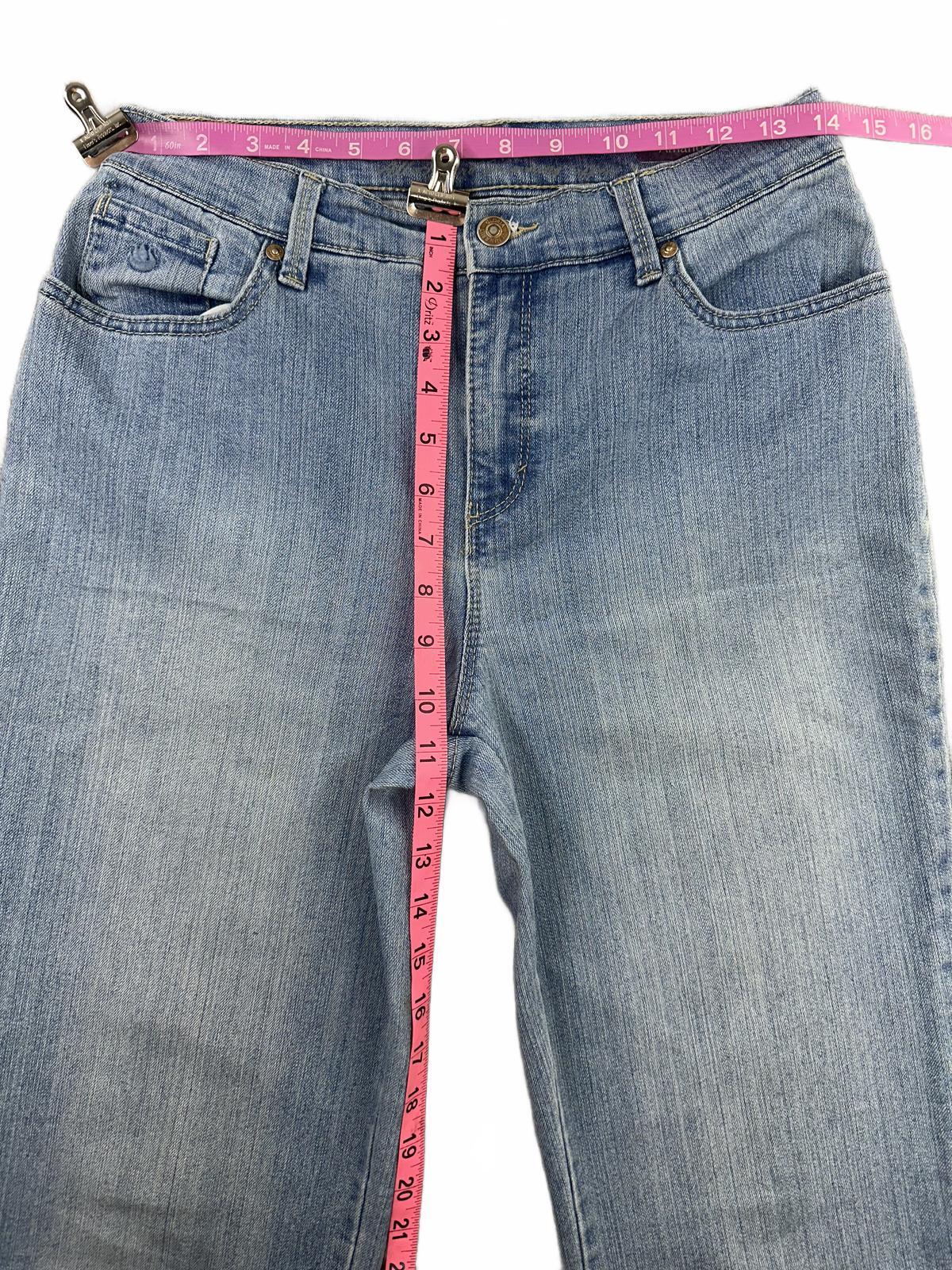 Gloria Vanderbilt Amanda Light Wash Straight Leg Jeans Vintage Retro Casual